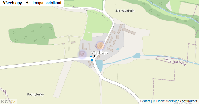 Všechlapy - mapa podnikání