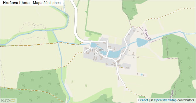 Hrušova Lhota - mapa části obce