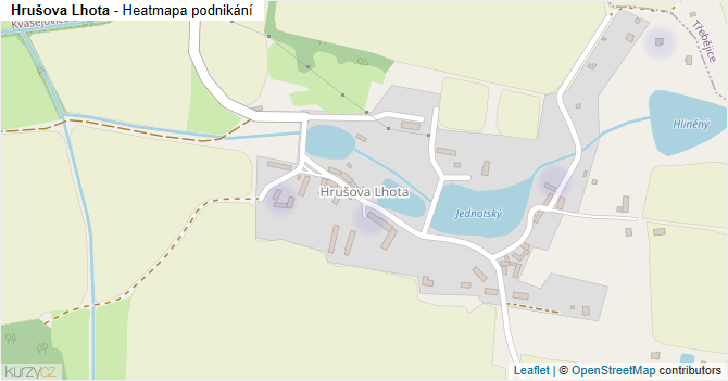 Hrušova Lhota - mapa podnikání
