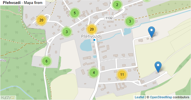 Přehvozdí - mapa firem