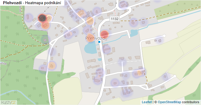 Přehvozdí - mapa podnikání