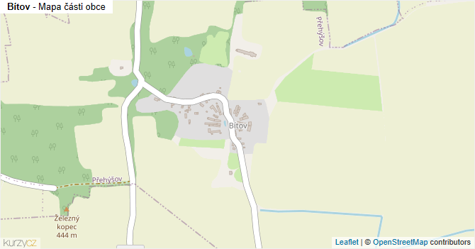 Bítov - mapa části obce