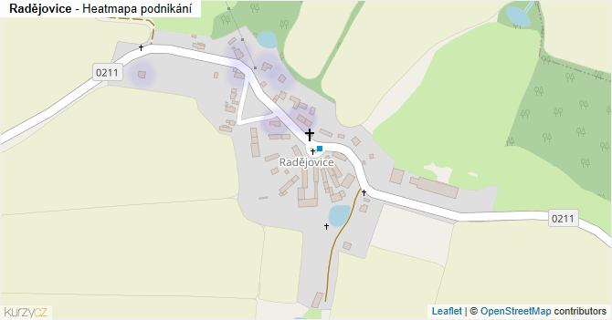 Radějovice - mapa podnikání
