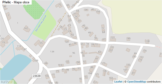 Přelíc - mapa obce