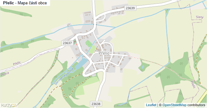 Přelíc - mapa části obce