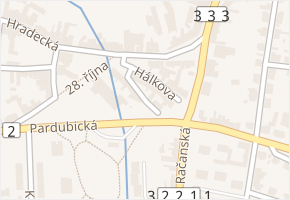 Arnoštova v obci Přelouč - mapa ulice