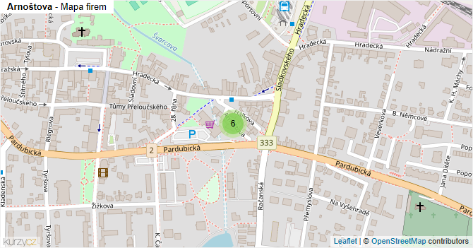 Arnoštova - mapa firem