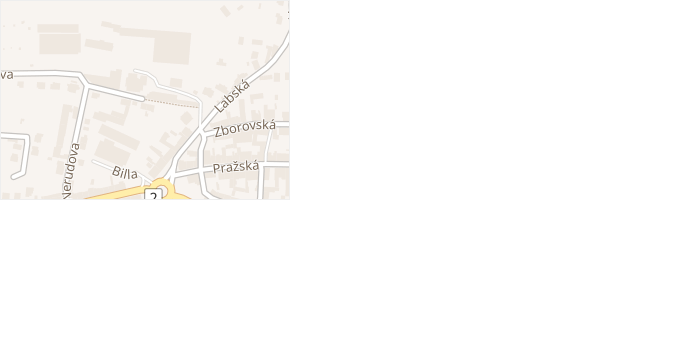 Českobratrská v obci Přelouč - mapa ulice