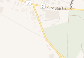 Chrudimská v obci Přelouč - mapa ulice
