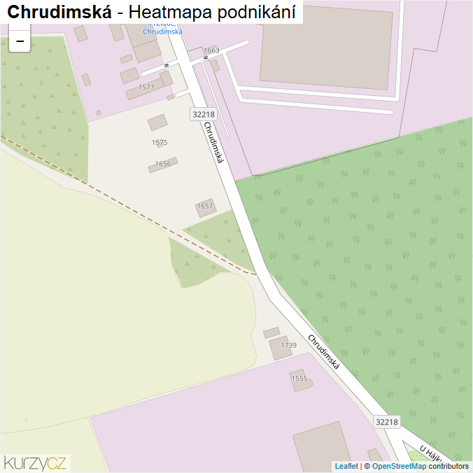 Mapa Chrudimská - Firmy v ulici.
