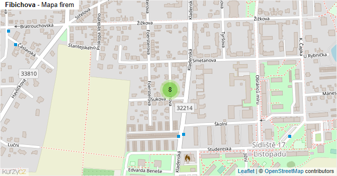 Fibichova - mapa firem
