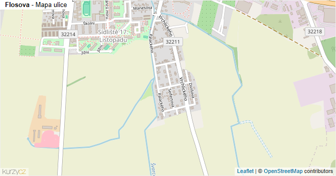 Flosova - mapa ulice