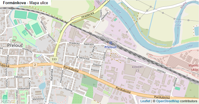 Formánkova - mapa ulice