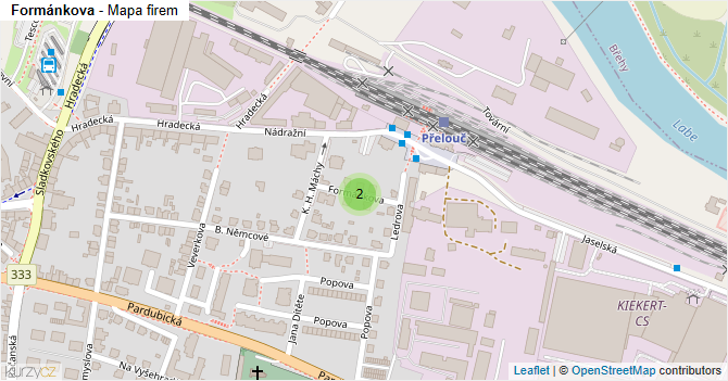 Formánkova - mapa firem