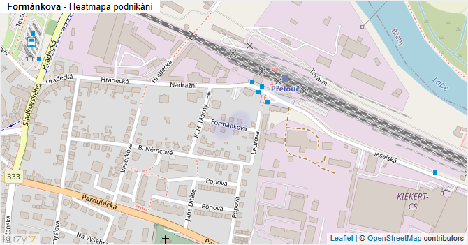 Formánkova - mapa podnikání