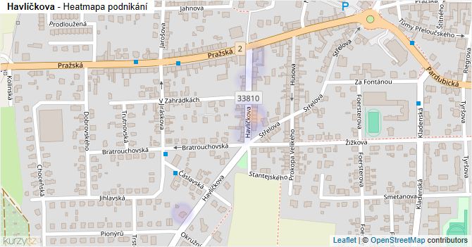Havlíčkova - mapa podnikání