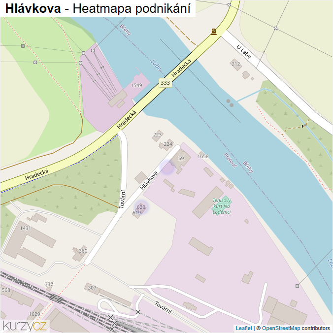 Mapa Hlávkova - Firmy v ulici.