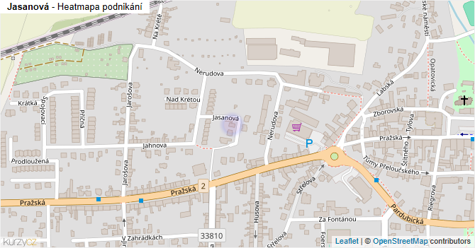 Jasanová - mapa podnikání