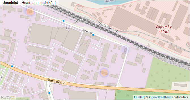 Jaselská - mapa podnikání