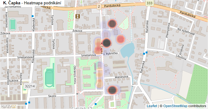 K. Čapka - mapa podnikání