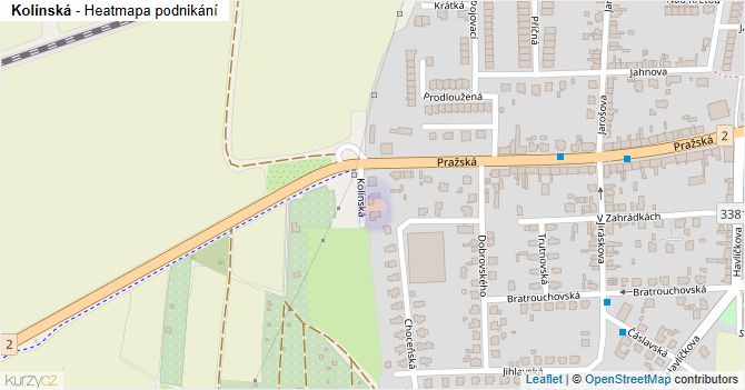 Kolínská - mapa podnikání