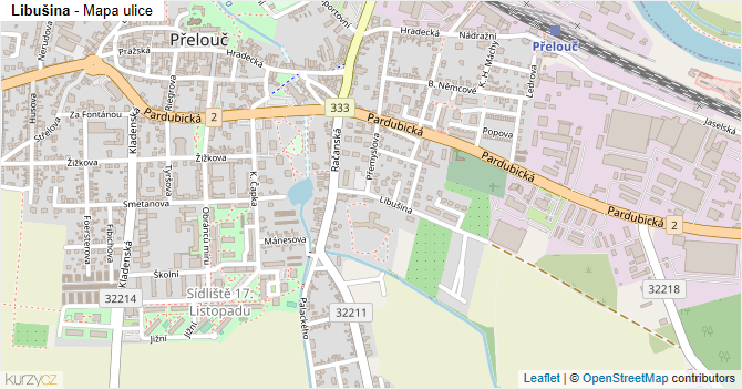 Libušina - mapa ulice