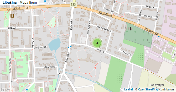 Libušina - mapa firem