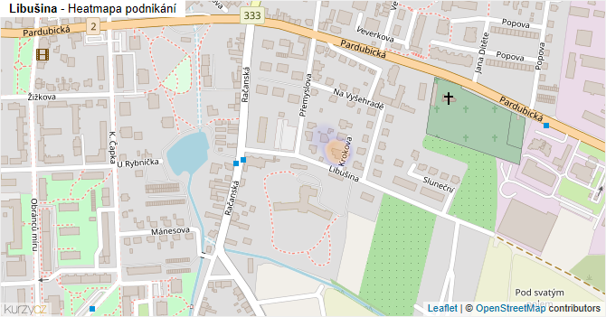 Libušina - mapa podnikání