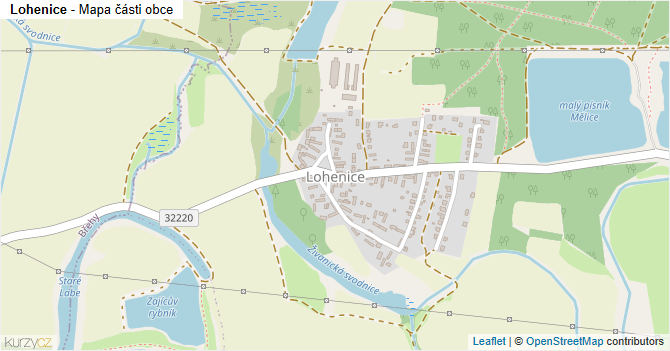 Lohenice - mapa části obce