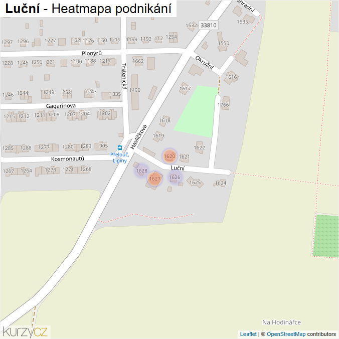 Mapa Luční - Firmy v ulici.