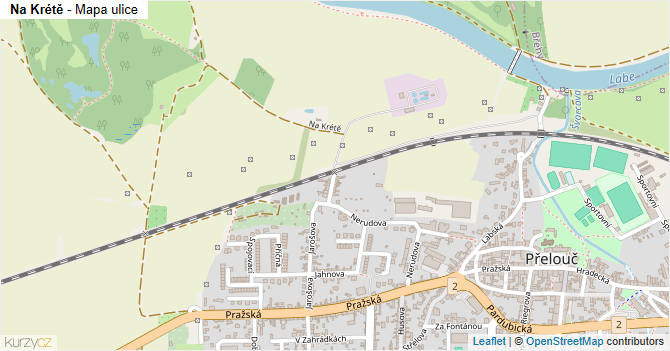 Na Krétě - mapa ulice