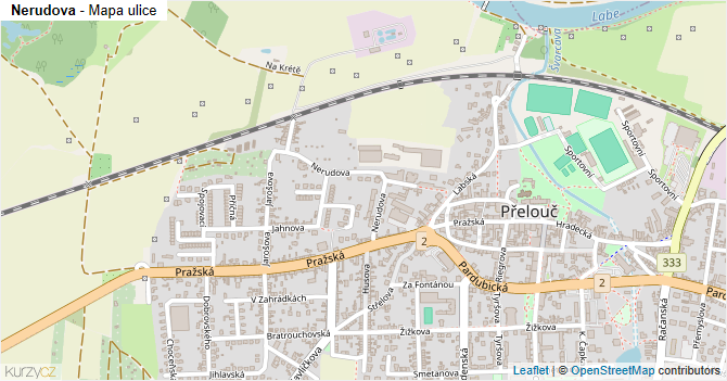 Nerudova - mapa ulice