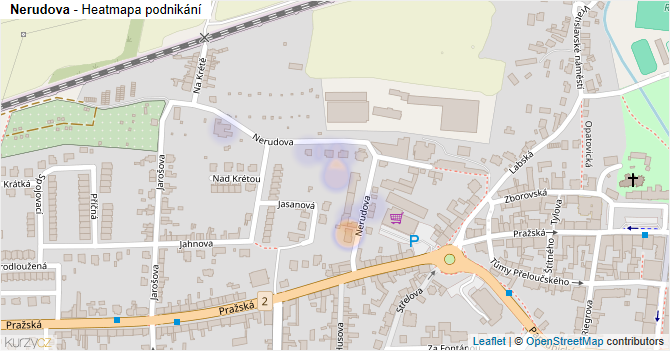Nerudova - mapa podnikání