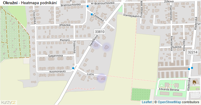 Okružní - mapa podnikání