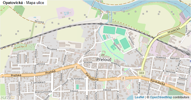 Opatovická - mapa ulice