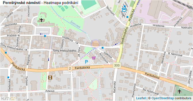 Pernštýnské náměstí - mapa podnikání