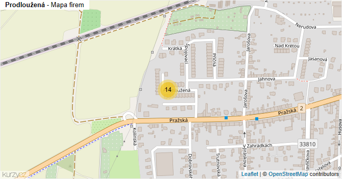 Prodloužená - mapa firem