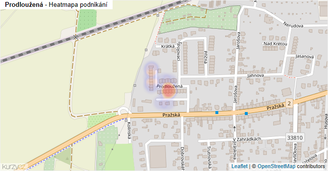 Prodloužená - mapa podnikání