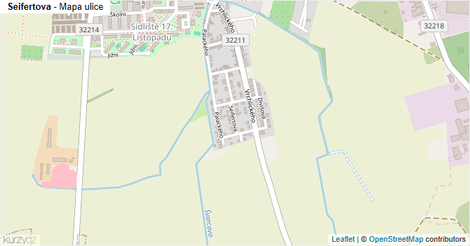 Seifertova - mapa ulice