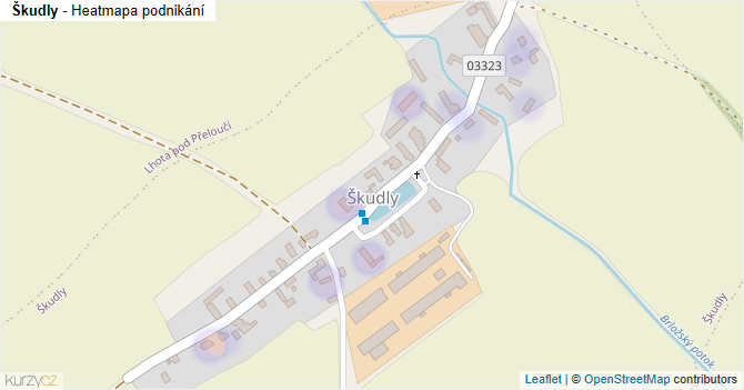 Škudly - mapa podnikání