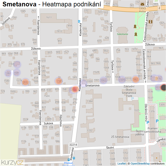 Mapa Smetanova - Firmy v ulici.