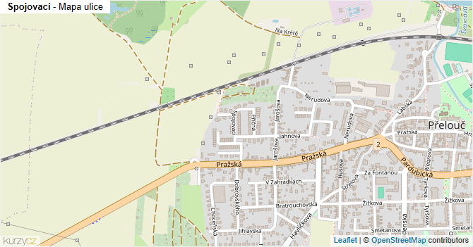 Spojovací - mapa ulice