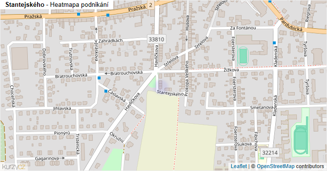 Stantejského - mapa podnikání