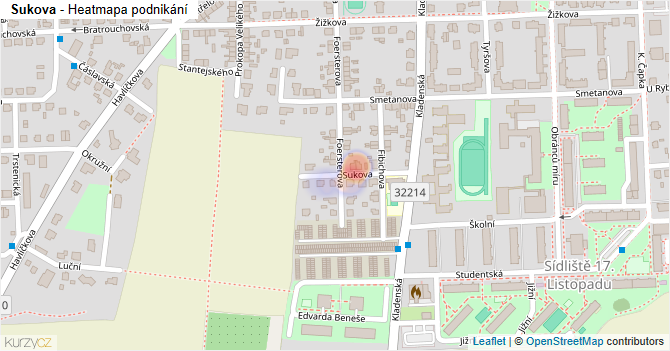 Sukova - mapa podnikání