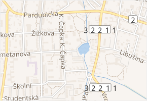 U Rybníčka v obci Přelouč - mapa ulice