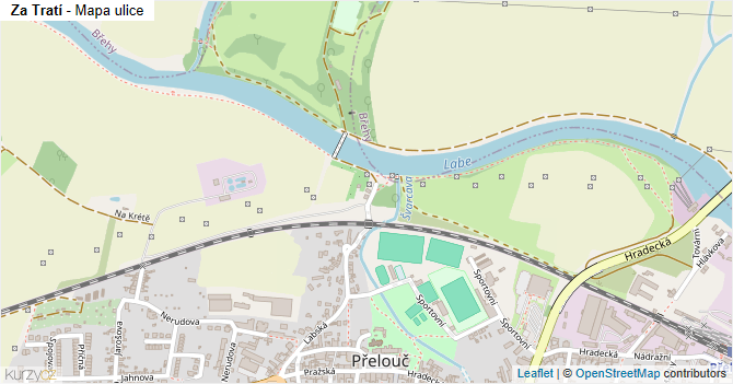 Za Tratí - mapa ulice