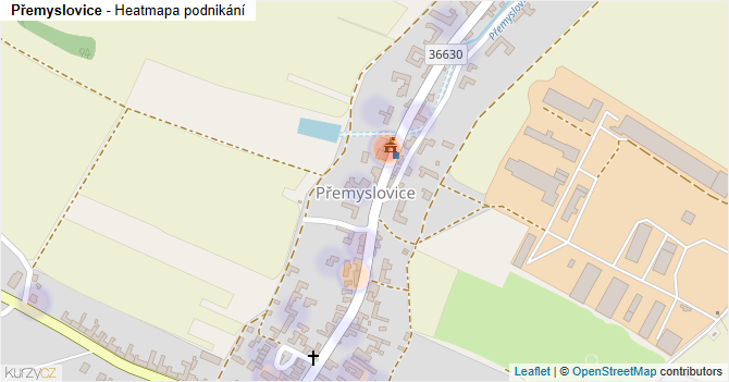 Přemyslovice - mapa podnikání