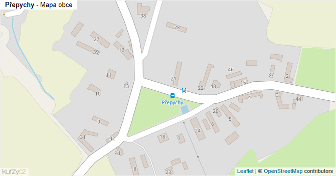 Přepychy - mapa obce