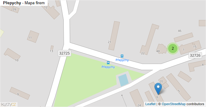 Přepychy - mapa firem