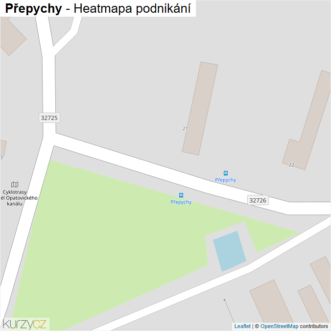 Mapa Přepychy - Firmy v obci.